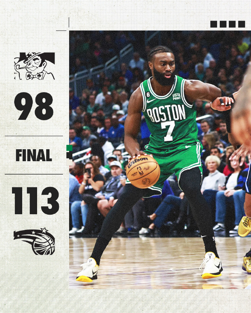 凯尔特人意外负于魔术，未能延续连胜纪录